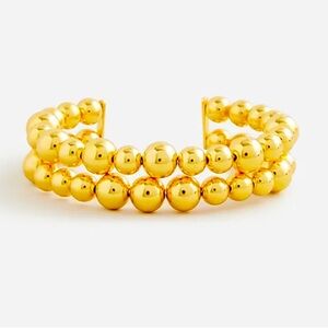 NWT J.Crew Metal ball open cuff bracelet
